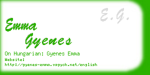 emma gyenes business card